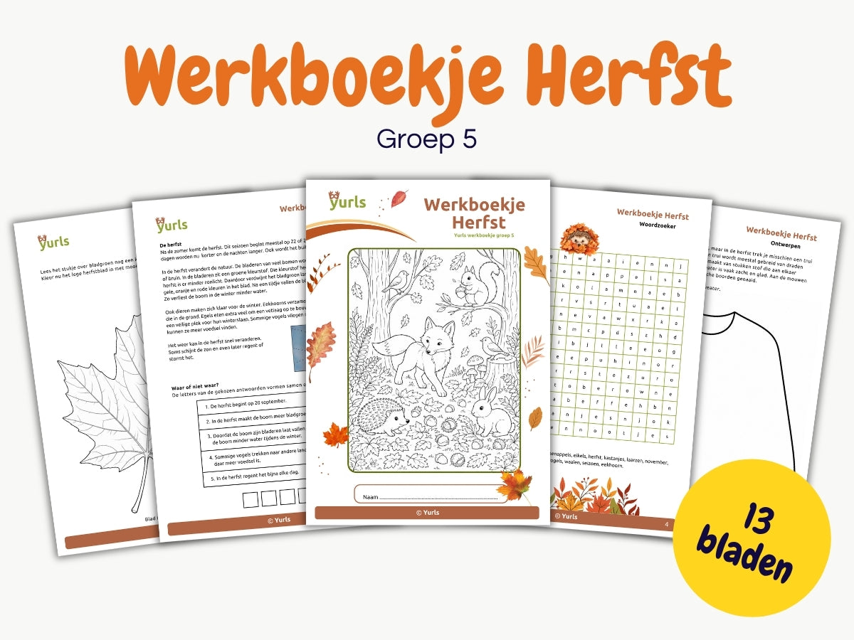 Werkboekje Herfst – werkbladen voor groep 5