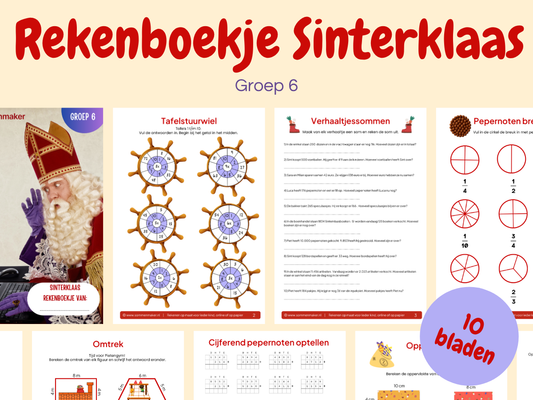 Rekenboekje Sinterklaas – werkbladen voor groep 6