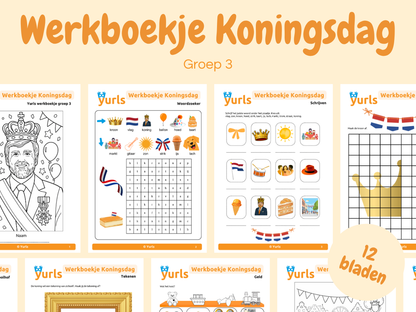 Werkboekje Koningsdag – werkbladen voor groep 3