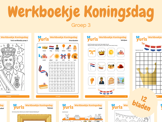 Werkboekje Koningsdag – werkbladen voor groep 3