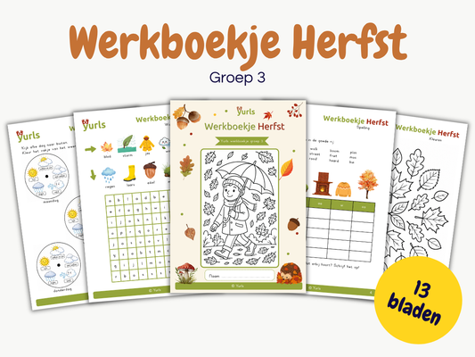 Werkboekje Herfst – werkbladen voor groep 3