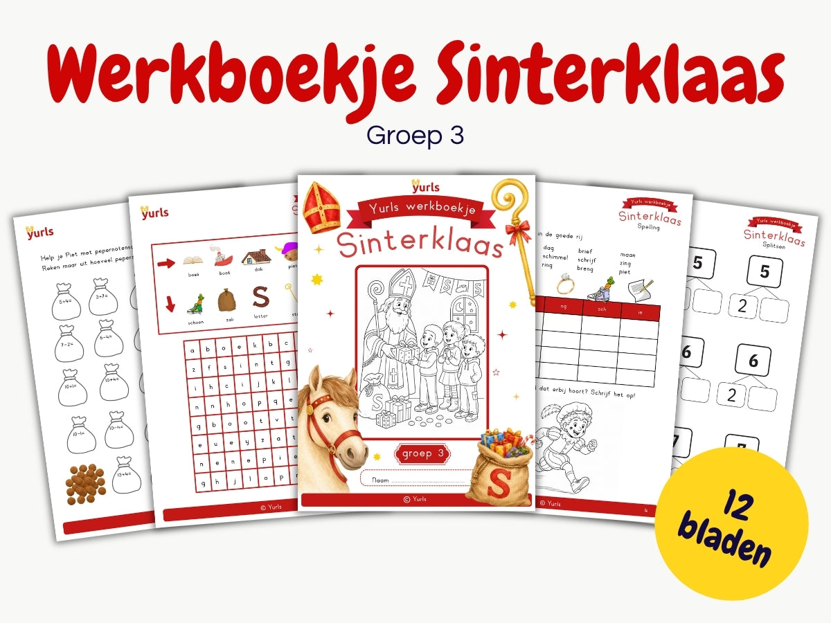 Werkboekje Sinterklaas – werkbladen voor groep 3