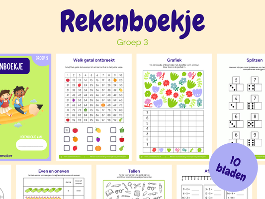 Rekenboekje – werkbladen voor groep 3
