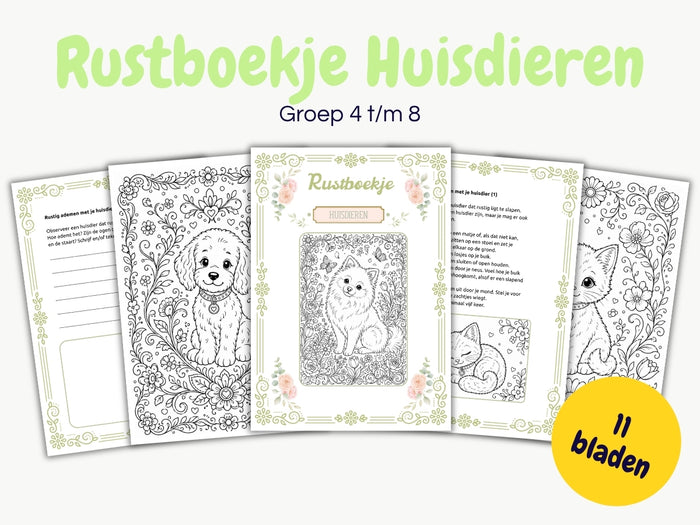 Rustboekje Huisdieren – groep 4 t/m 8