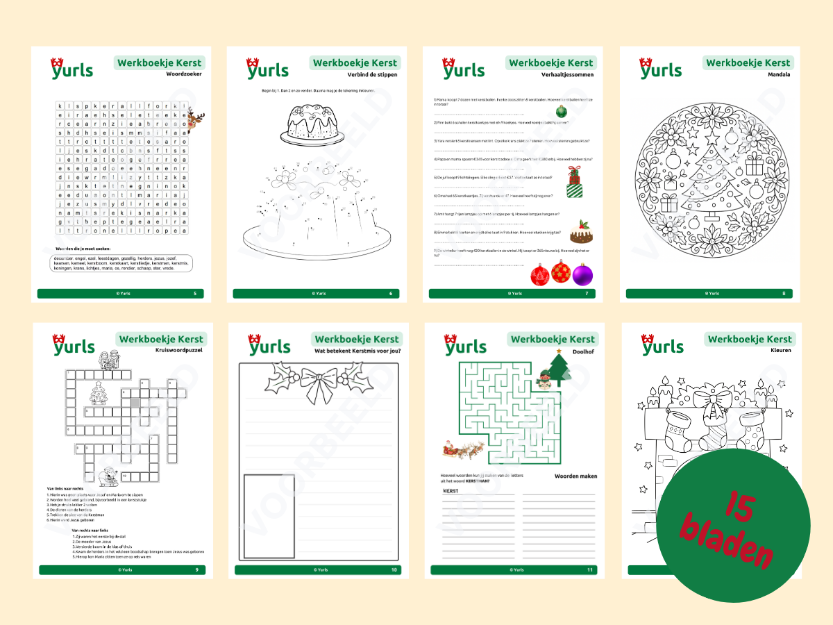 Werkboekje Kerst – werkbladen voor groep 5/6