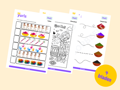Werkbladen Holi – werkbladen voor groep 1/2