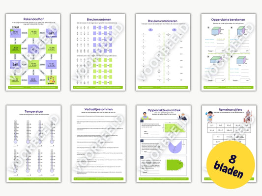 Rekenboekje – werkbladen voor groep 7/8