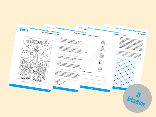 Werkboekje Hemelvaart en Pinksteren – werkbladen voor groep 6/7/8