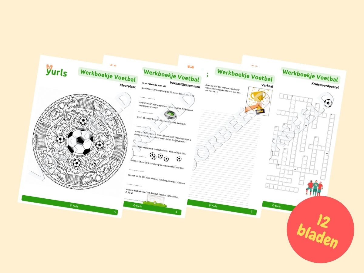 Werkboekje Voetbal – werkbladen voor groep 7/8