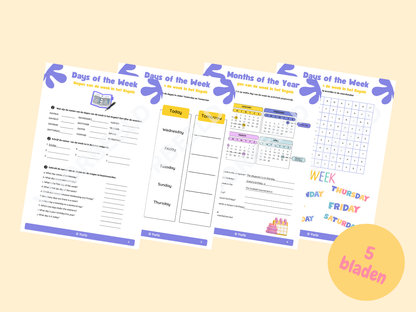 Werkboekje Engels – Days of the week