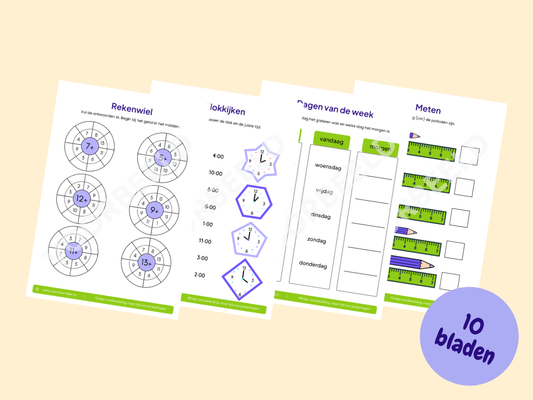 Rekenboekje – werkbladen voor groep 4