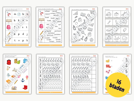 Werkboekje School – werkbladen voor groep 1/2
