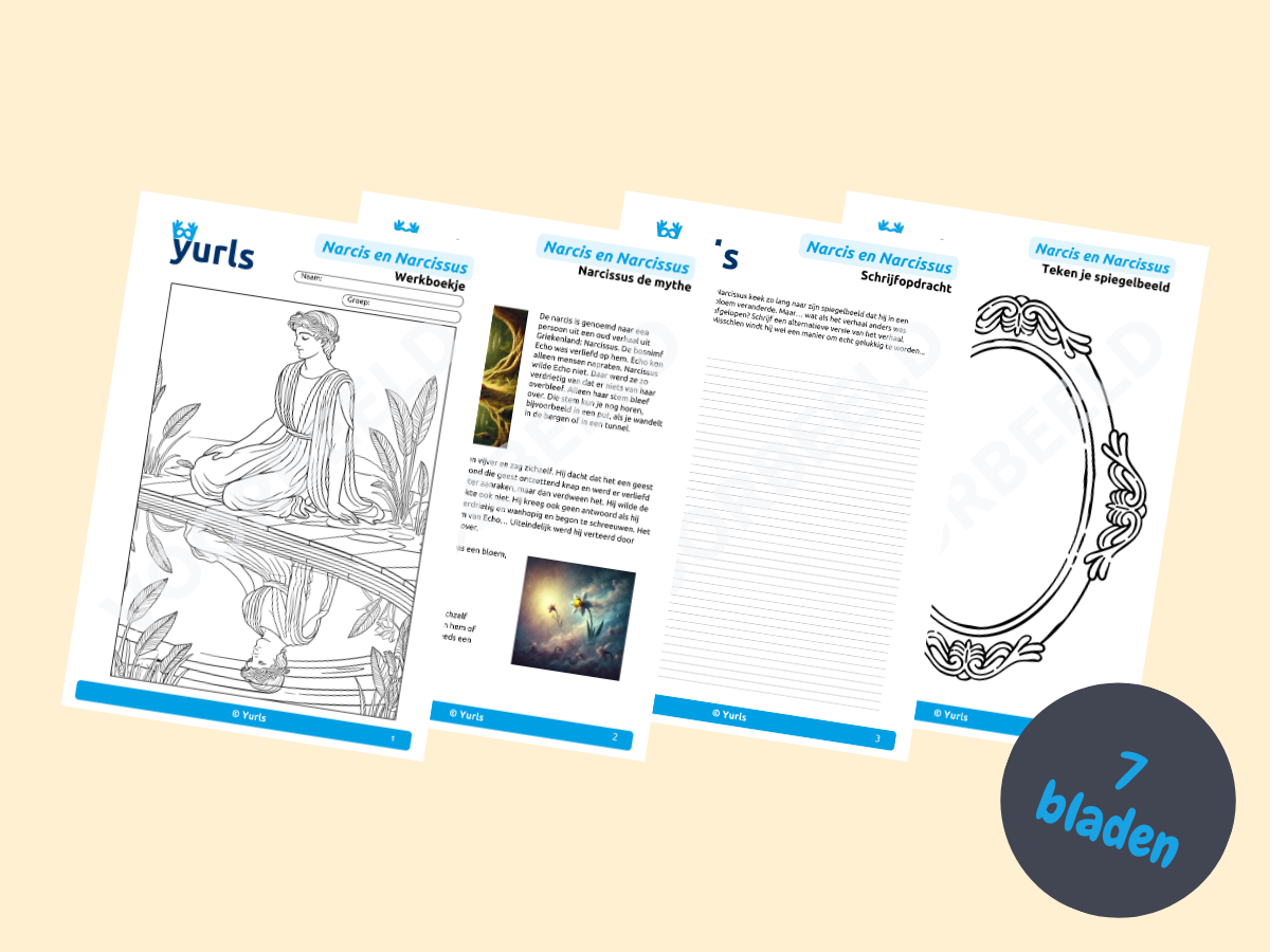 Werkboekje Narcis en Narcissus – werkbladen voor groep 6/7/8