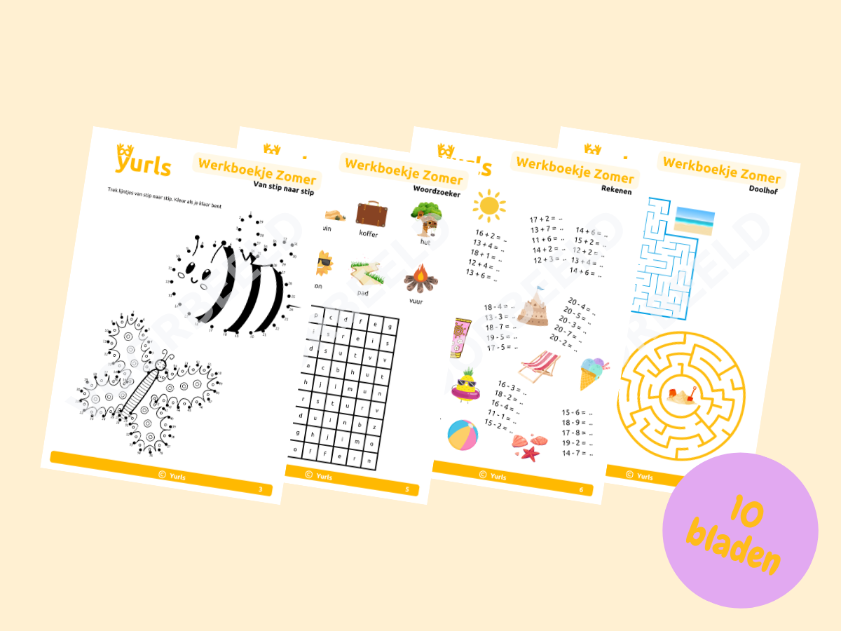 Werkboekje Zomer – werkbladen voor groep 3