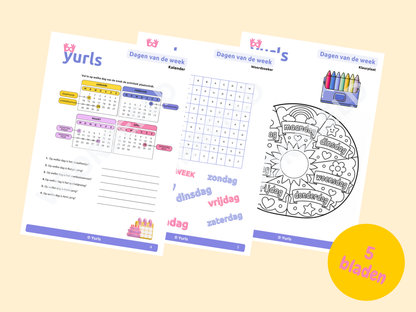 Dagen van de week | werkbladen voor groep 3/4