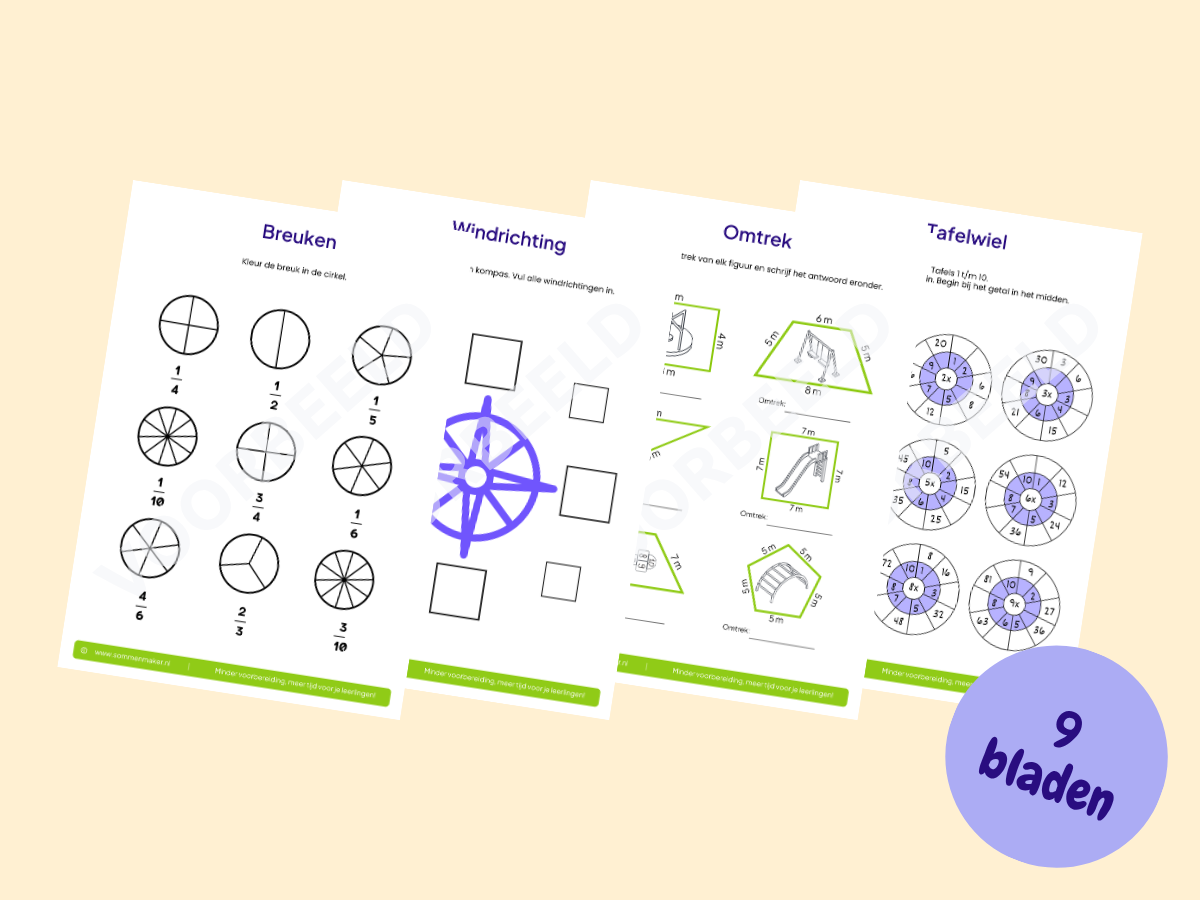 Rekenboekje – werkbladen voor groep 6