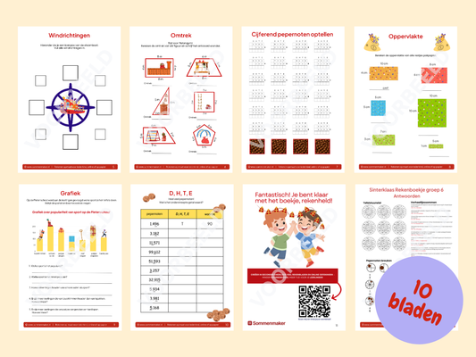 Rekenboekje Sinterklaas – werkbladen voor groep 6