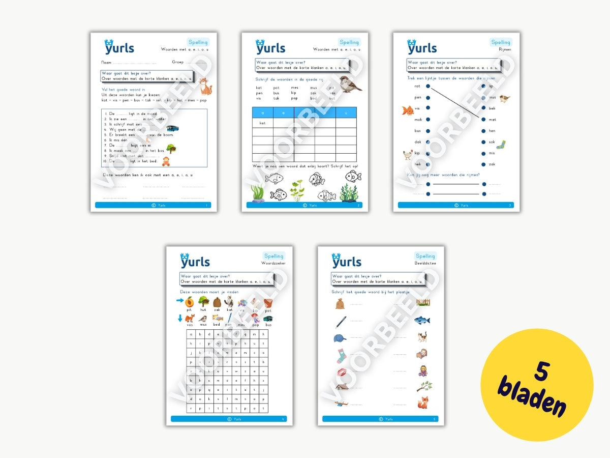 Niet-ww spellingsoefening mkm – werkbladen voor groep 3