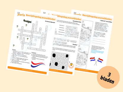 Puzzelbladen Bevrijdingsdag – werkbladen voor groep 6/7/8