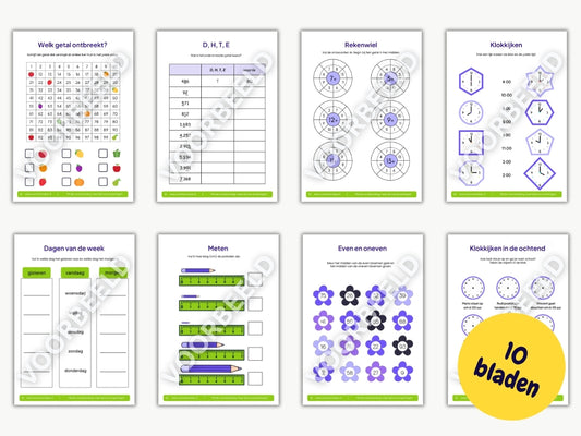Rekenboekje – werkbladen voor groep 4