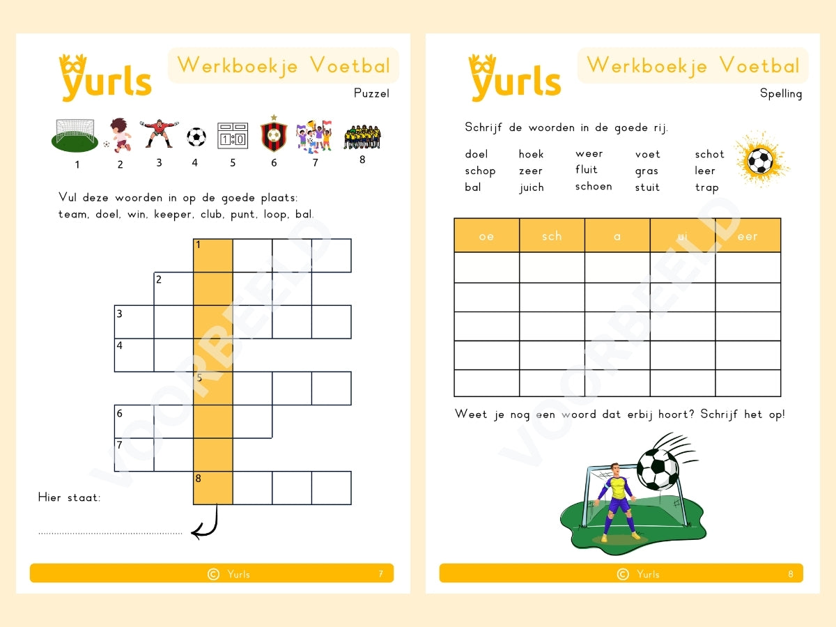 Werkboekje Voetbal – werkbladen voor groep 3