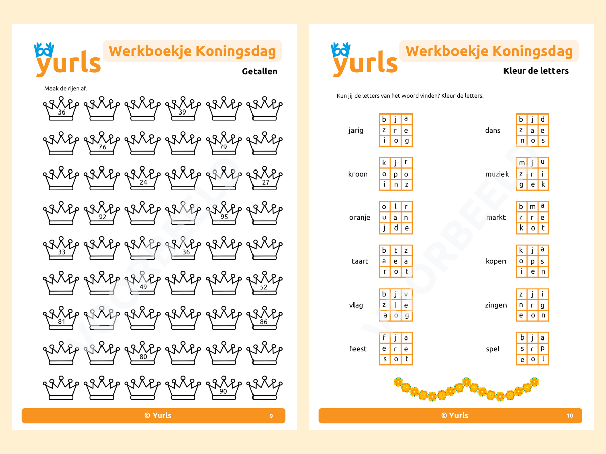 Werkboekje Koningsdag – werkbladen voor groep 3