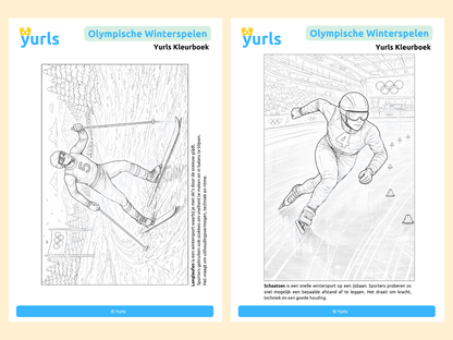 Kleurboek Winterspelen – kleurplaten Olympische Winterspelen