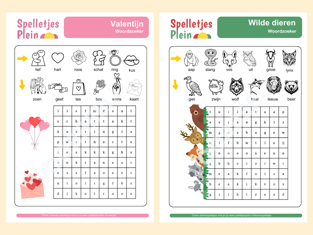 27 Woordzoekers – woordzoekers voor groep 3