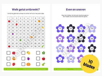 Rekenboekje – werkbladen voor groep 4