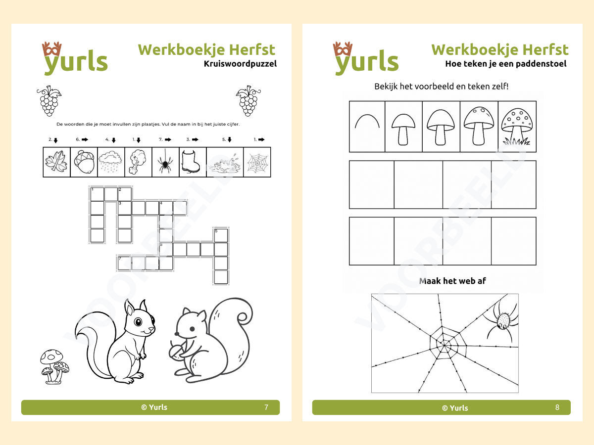 Werkboekje Herfst – werkbladen voor groep 3