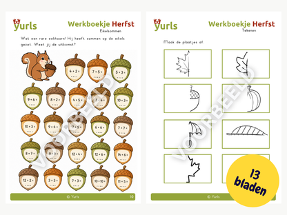 Werkboekje Herfst – werkbladen voor groep 3