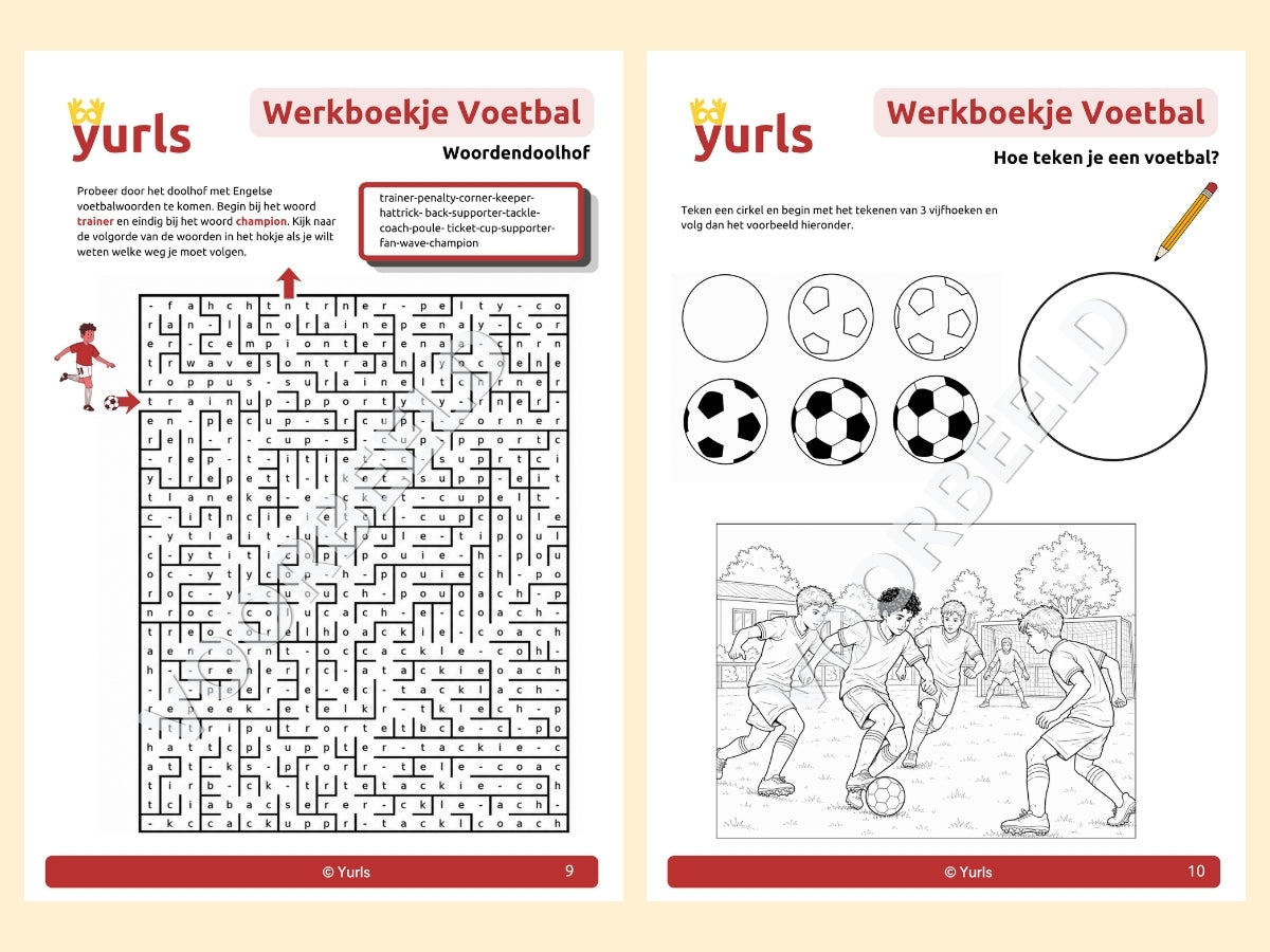 Werkboekje Voetbal België 5de en 6de leerjaar – werkbladen voor groep 7/8
