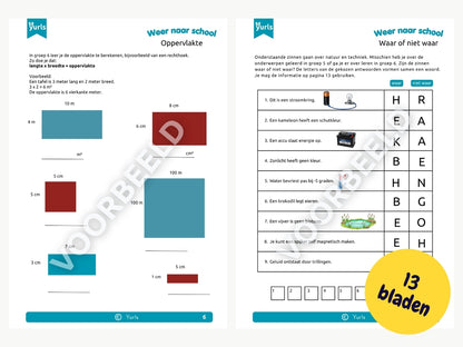 Werkboekje Weer naar School – werkbladen voor groep 6