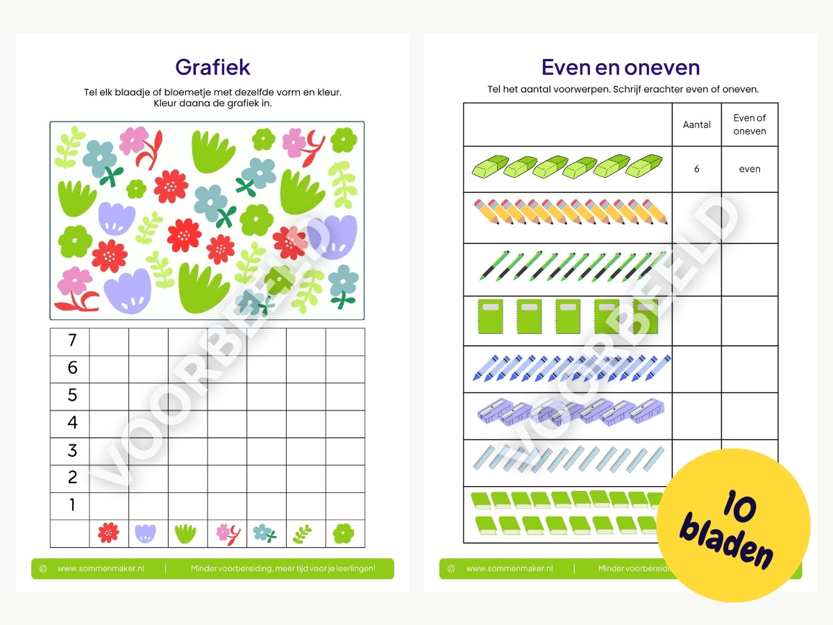 Rekenboekje – werkbladen voor groep 3