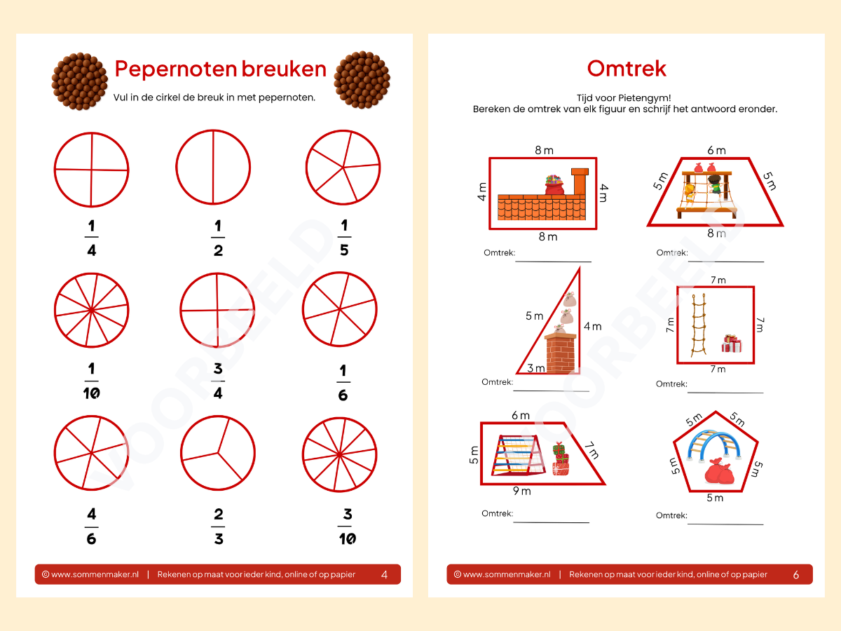 Rekenboekje Sinterklaas – werkbladen voor groep 6