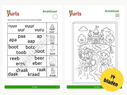 Werkboekje Avontuur – werkbladen voor groep 1/2