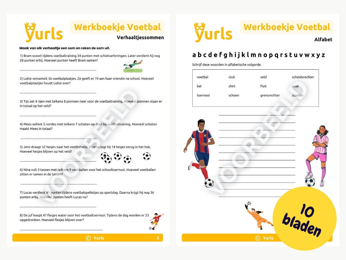 Werkboekje Voetbal – werkbladen voor groep 4