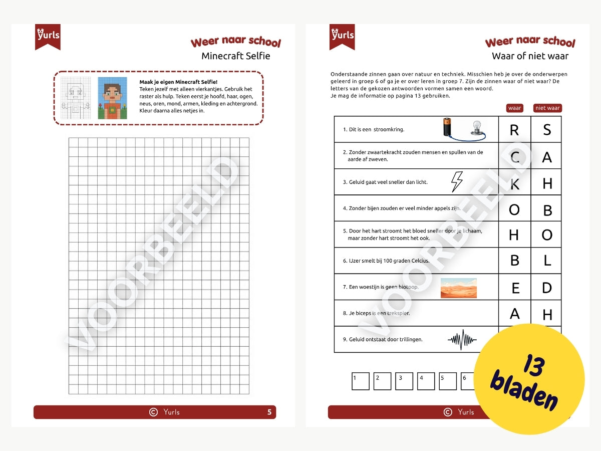 Werkboekje Weer naar School – werkbladen voor groep 7