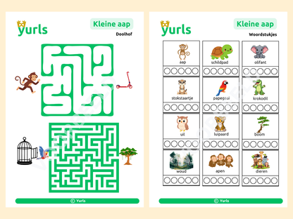 Werkboekje Kleine Aap – werkbladen voor groep 1/2
