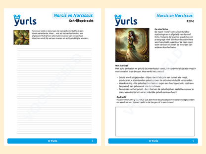 Werkboekje Narcis en Narcissus – werkbladen voor groep 6/7/8