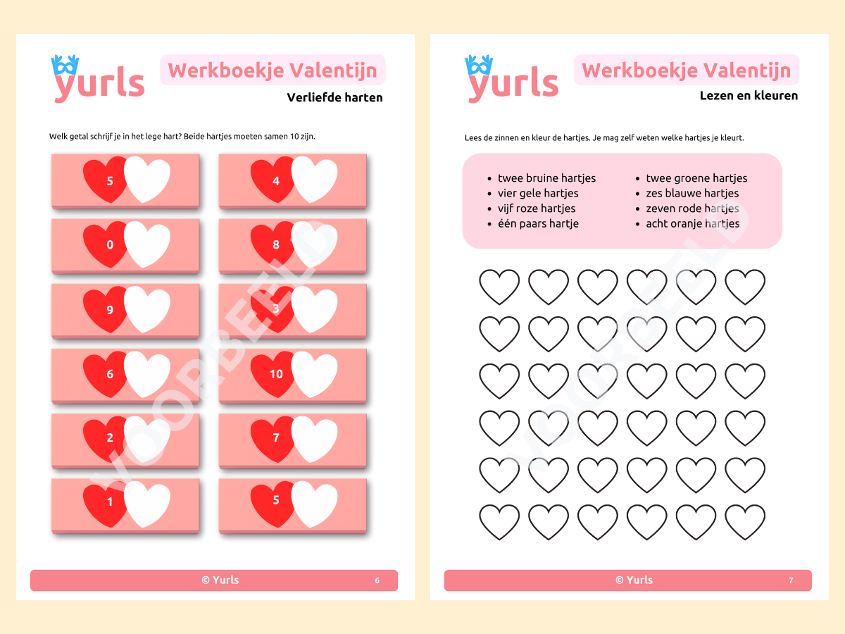Werkboekje Valentijn – werkbladen voor groep 3