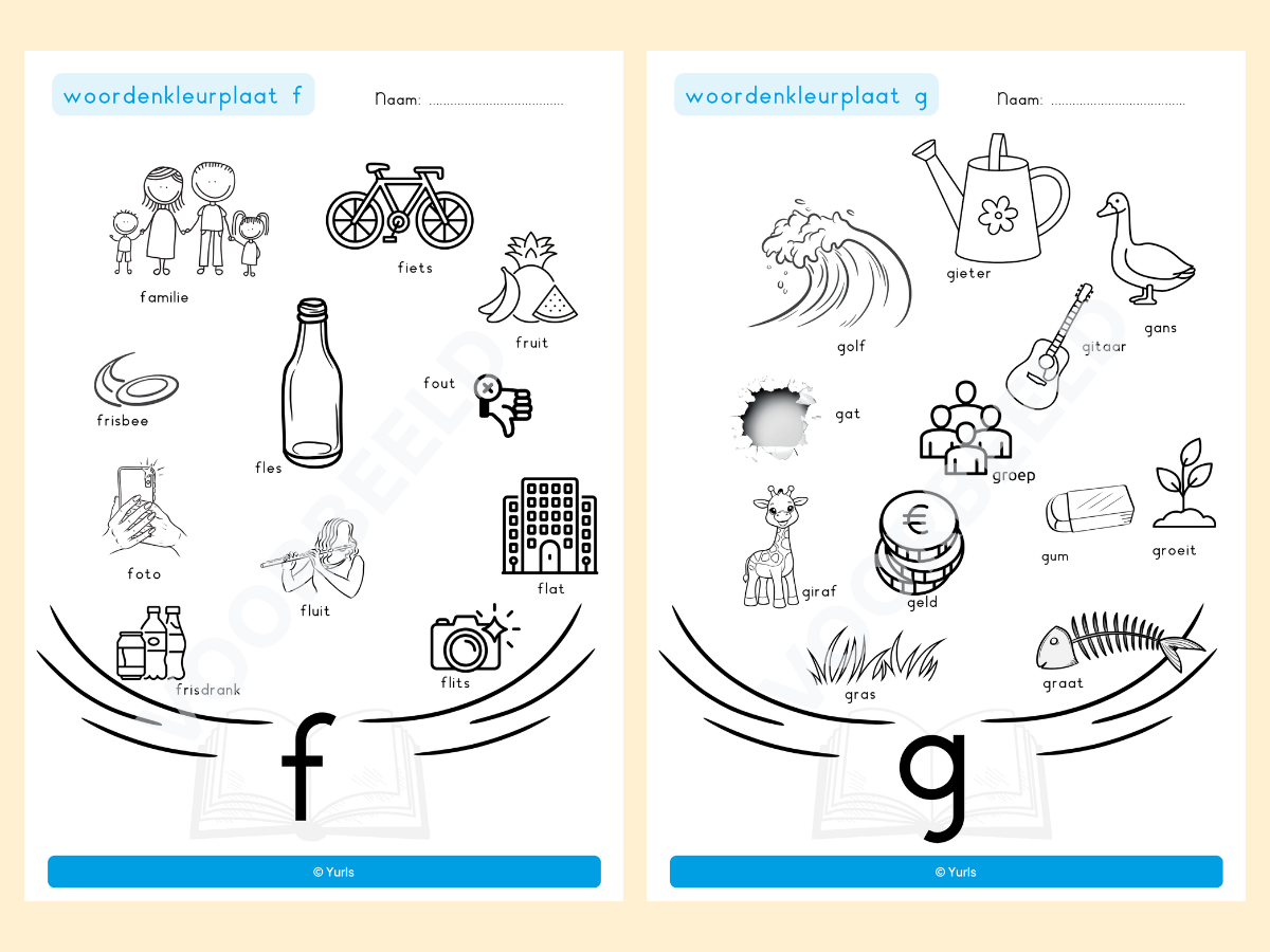 Woordenkleurplaten totaal – woordenkleurplaten voor groep 3