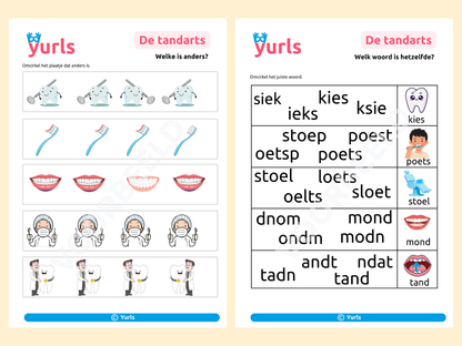 Werkboekje Tandarts – werkbladen voor groep 1/2
