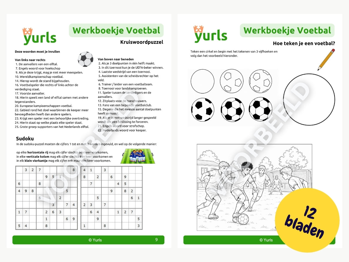 Werkboekje Voetbal – werkbladen voor groep 7/8