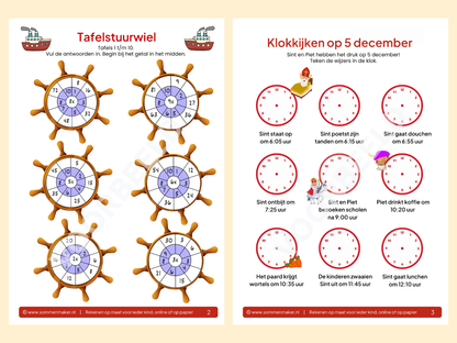 Rekenboekje Sinterklaas – werkbladen voor groep 5