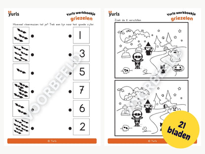 Werkboekje Griezelen – werkbladen voor groep 1/2