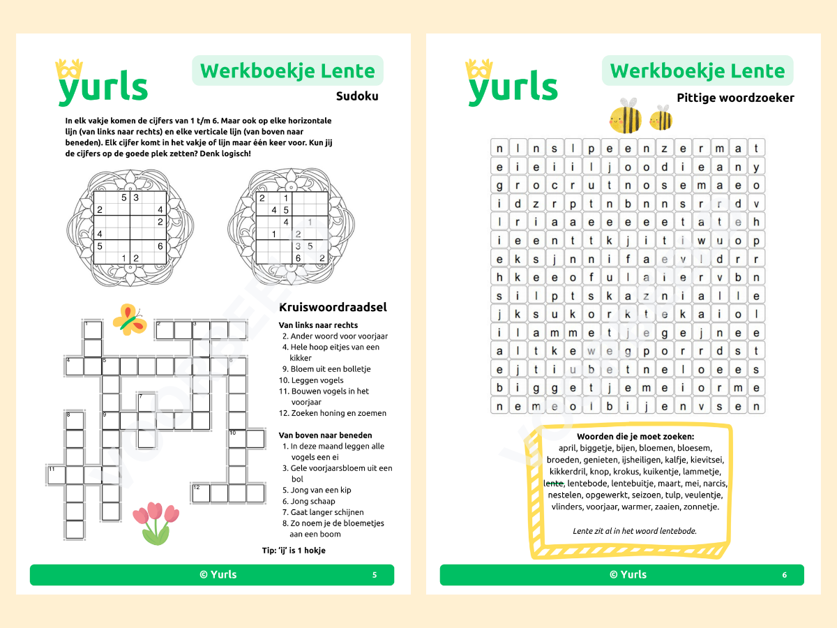 Werkboekje Lente – werkbladen voor groep 5/6