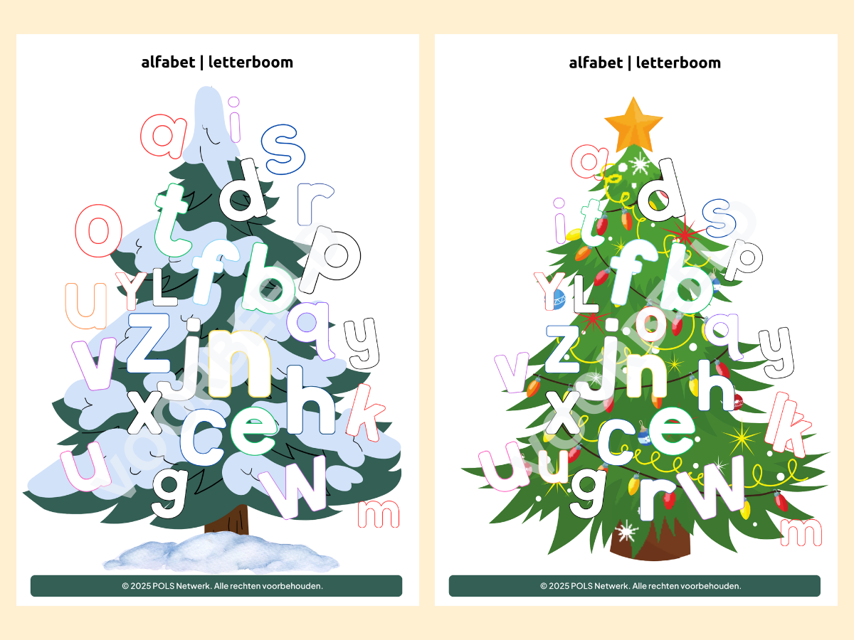 Letterboom – werkbladen voor groep 1/2/3
