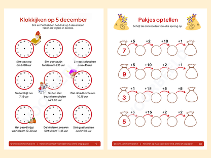 Rekenboekje Sinterklaas – werkbladen voor groep 4
