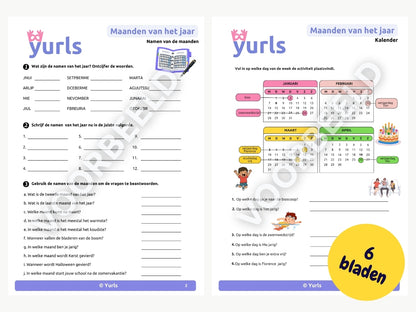 Maanden van het jaar | werkbladen voor groep 4/5